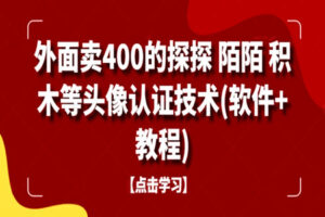 外面卖400的探探、陌陌、积木等头像认证技术(软件+教程)