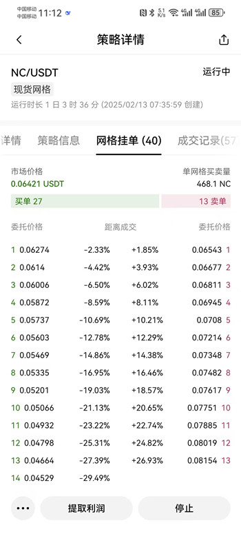 欧易平台网格化交易自动挂米一天几百美刀